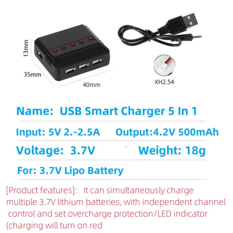 Syma X5HW X5HC X5C X5SW 3.7V 5 - Drone Battery Adapter 评论和价格