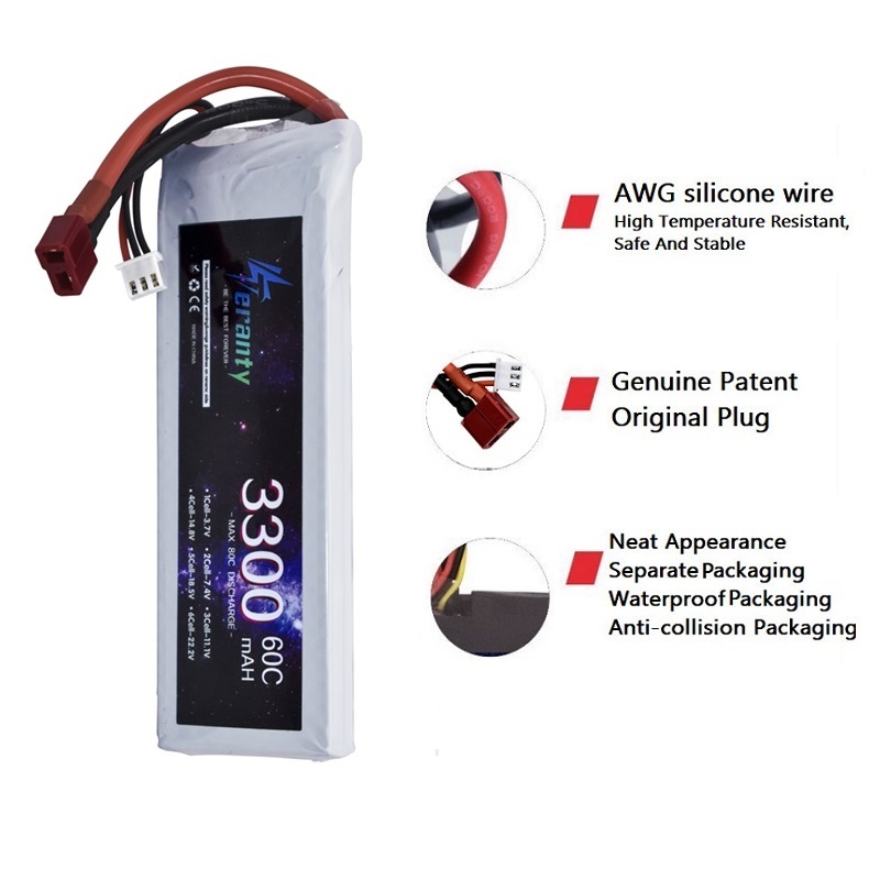 2S 7.4V LiPo Battery 3300mAh 6 - Drone Battery Adapter 评论和价格