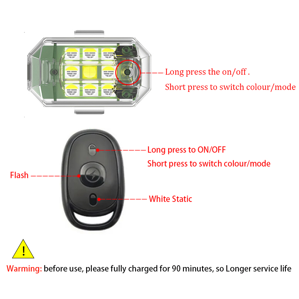 1/2/4pcs Wireless LED Drone St - Drone Beacon Light 评论和价格